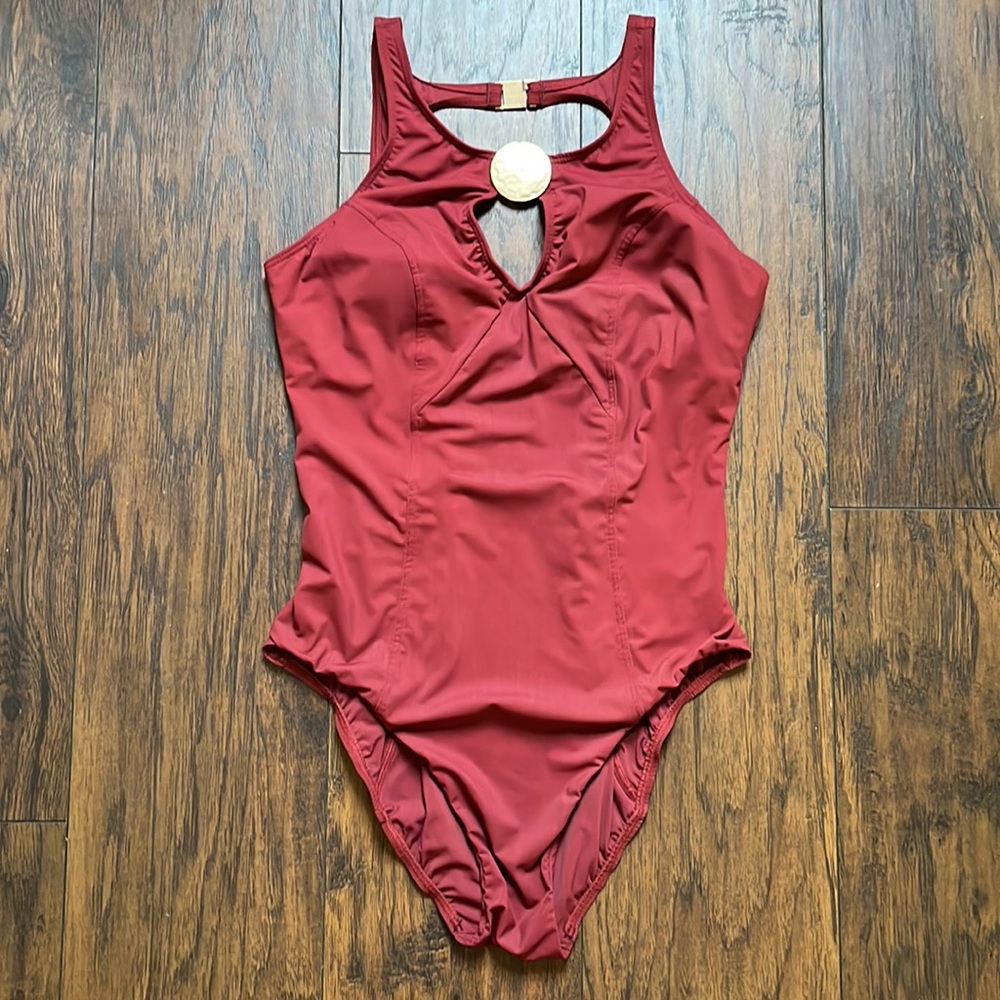 Amorosa Rusty Maroon One Piece Bathing Suit